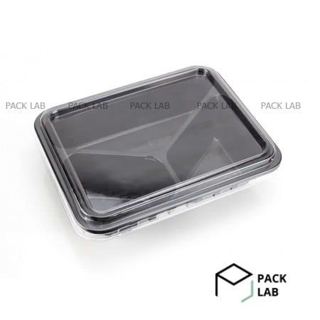 Lunch box T-3  three-section black 800 ml 227x178x40 mm